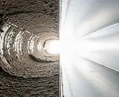 air duct cleaning services showing interior duct system inspection and cleaning in Myrtle Beach, SC